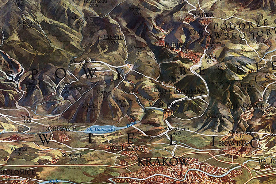 Panorama Map of Małopolskie